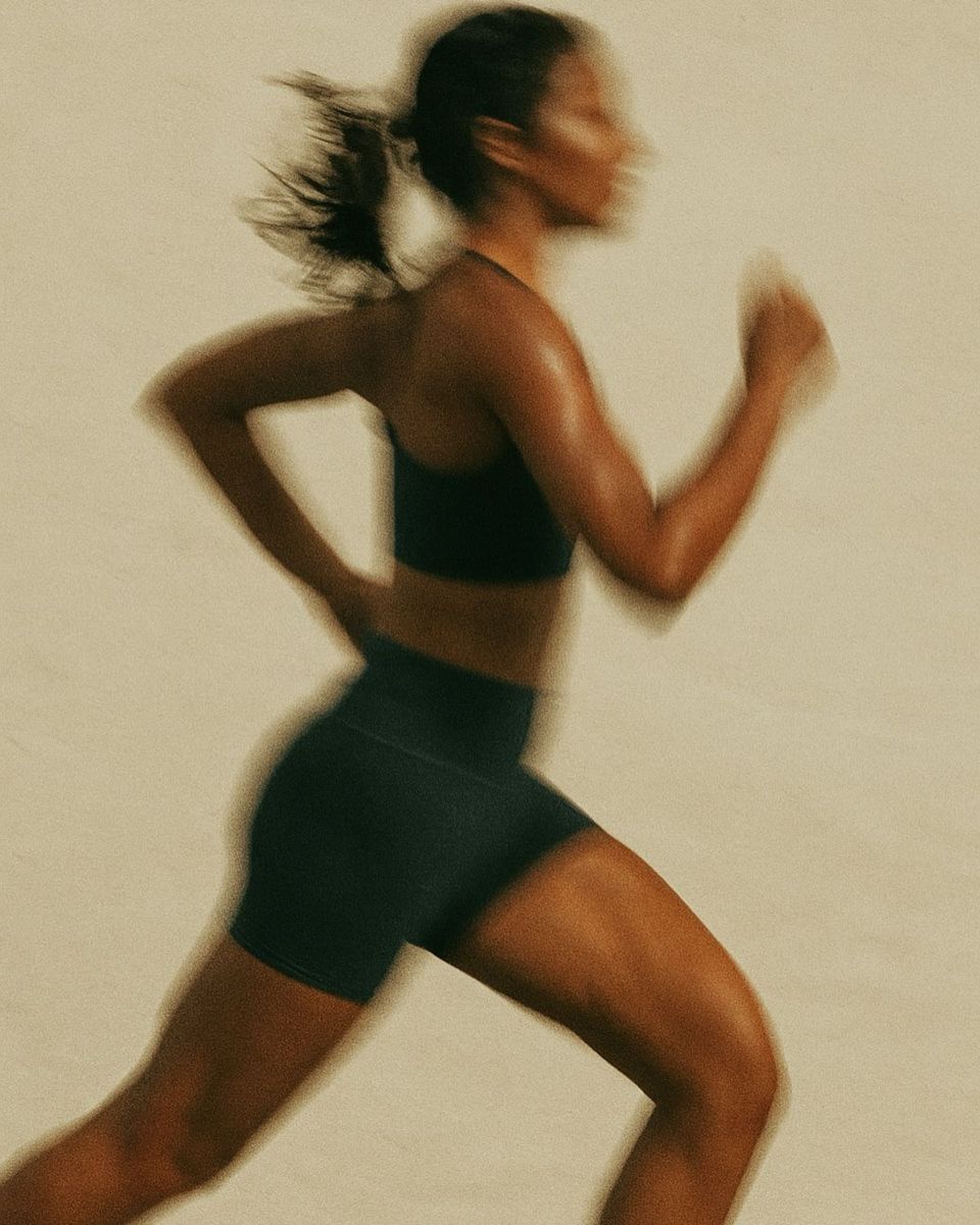 Runner captured in motion